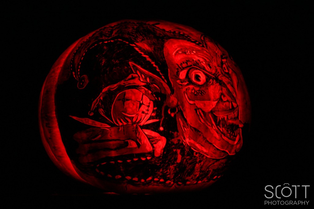 Jester Pumpkin Carving - Jack-O-Lantern Spectacular - Roger Williams Park Zoo - 2014