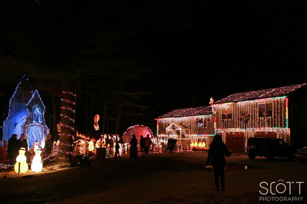 Justine Enjoying Christmas Lights - Maple Valley Road, Coventry, RI